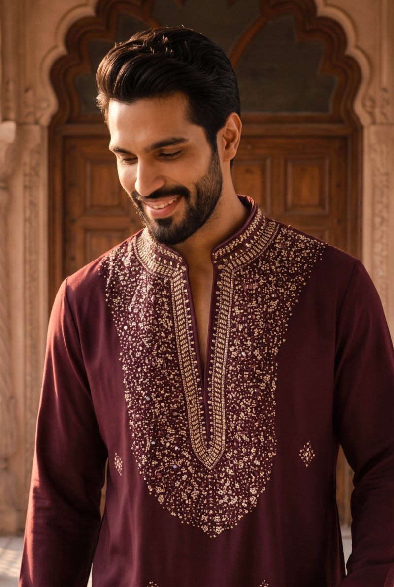 Outluk Wedding Vol 62 Lachaka Mens Kurta With Bottom